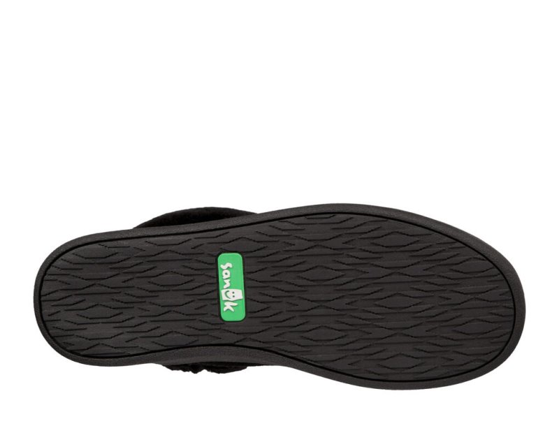 Sanuk New Bootah Suede Women's Sidewalk Surfers Black | Canada 132AHK